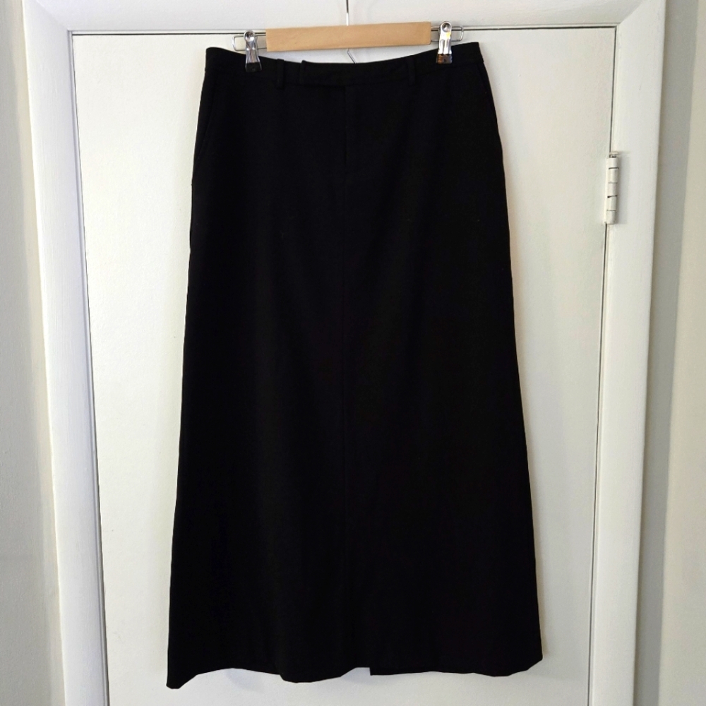 Eddie Bauer Long Black Suit Skirt Size 8